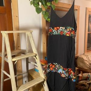 Jens pirate booty semi sheer black midi dress